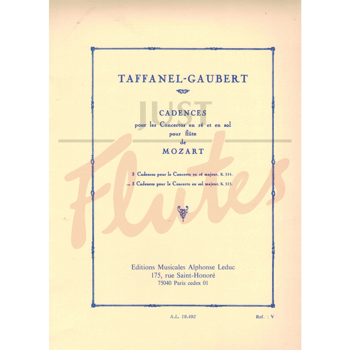 Cadenzas for Flute Concerto in G major