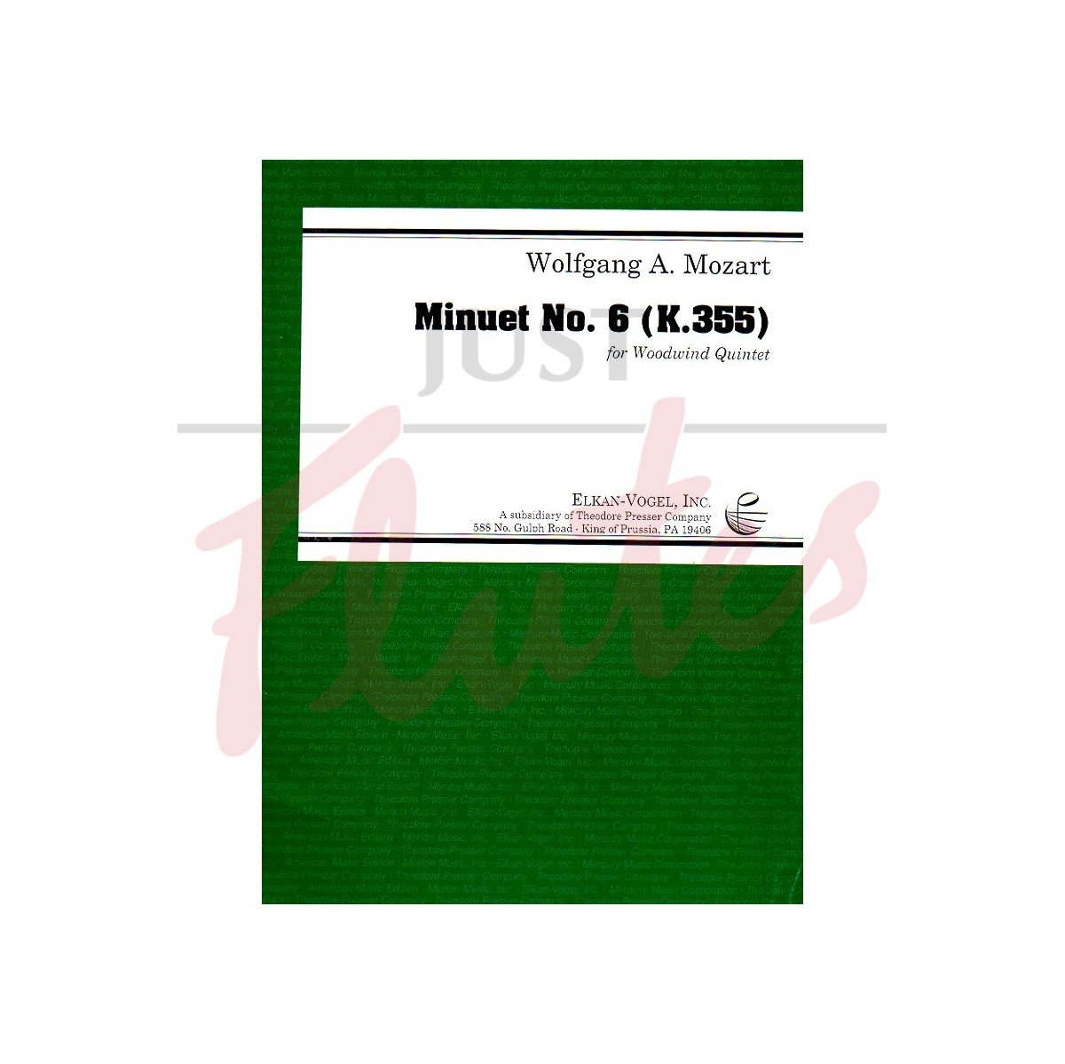 Minuet No.6 arranged for Wind Quintet