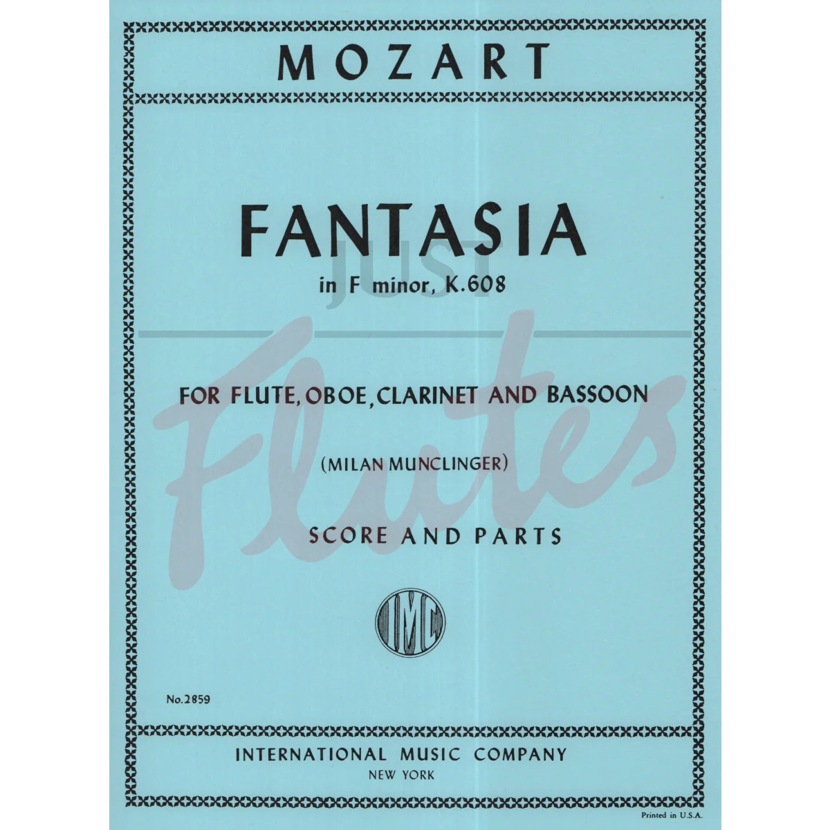 Fantasia in F minor for Flute, Oboe, Clarinet and Bassoon