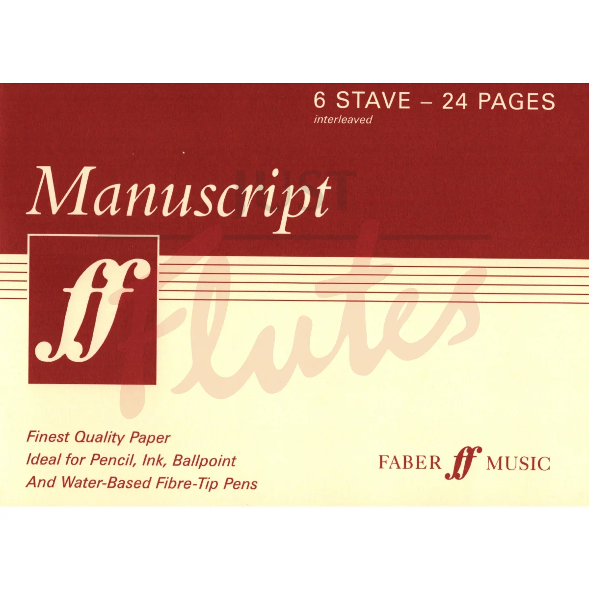 Manuscript Pad - 6-Stave Interleaved A5, 24 Pages