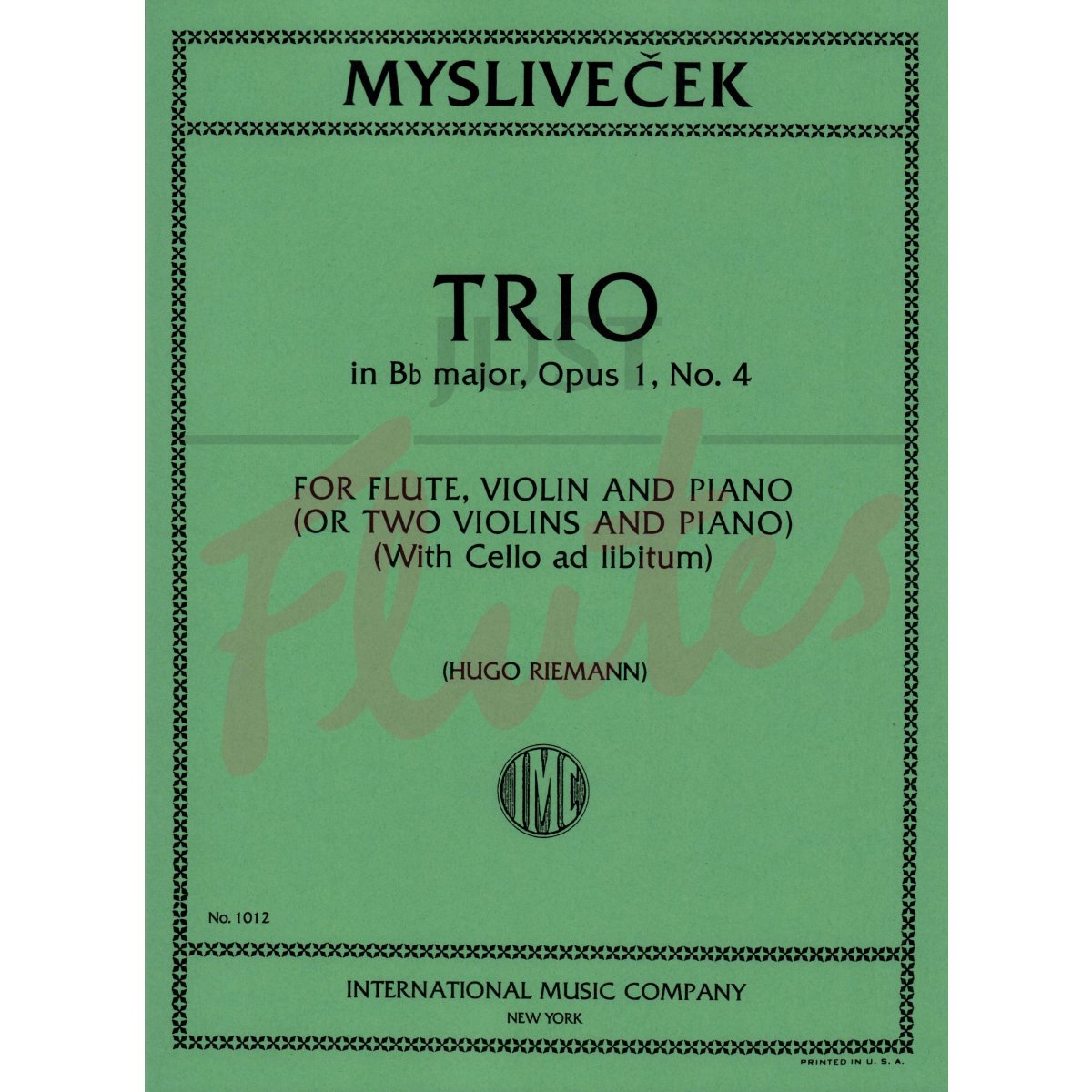 Trio in B flat major for Flute, Violin and Piano