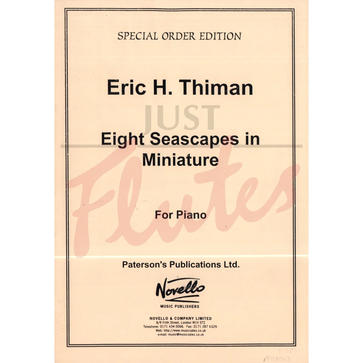 Eight Seascapes in Miniature for Piano