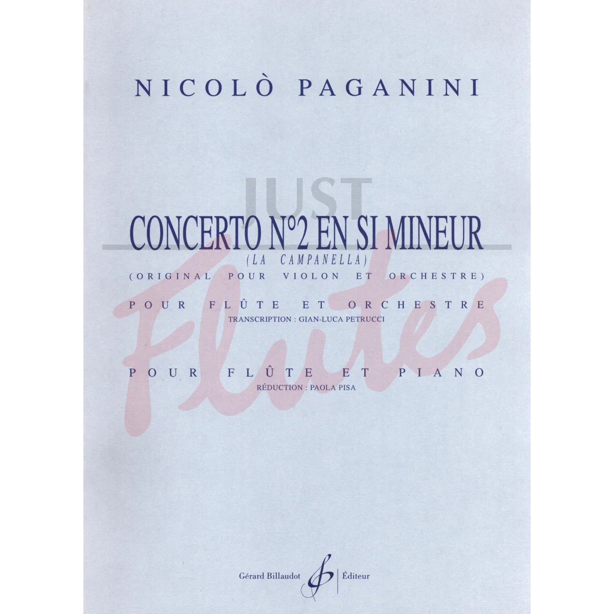 Concerto No 2 in E minor &quot;La Campanella&quot; for Flute and Piano