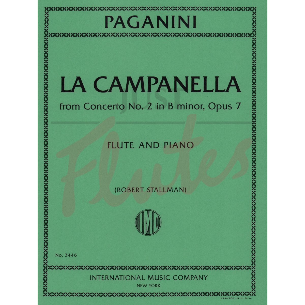 La Campanella (from Violin Concerto No. 2 in B minor, Op.7) for Flute and Piano