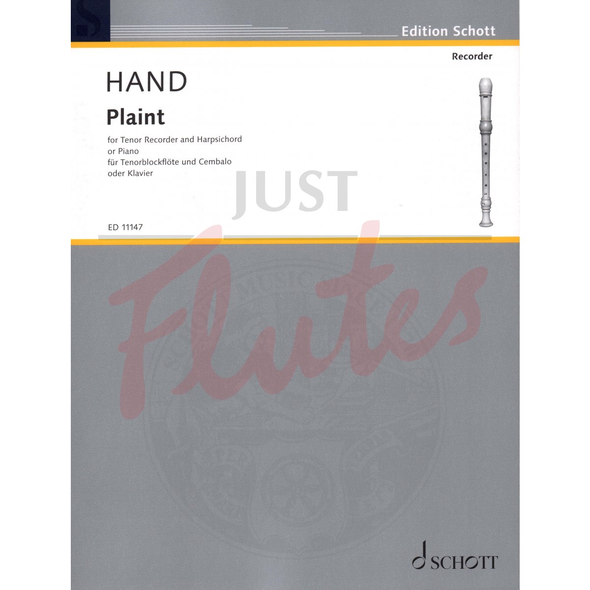 Plaint for Tenor Recorder and Harpsichord/Piano