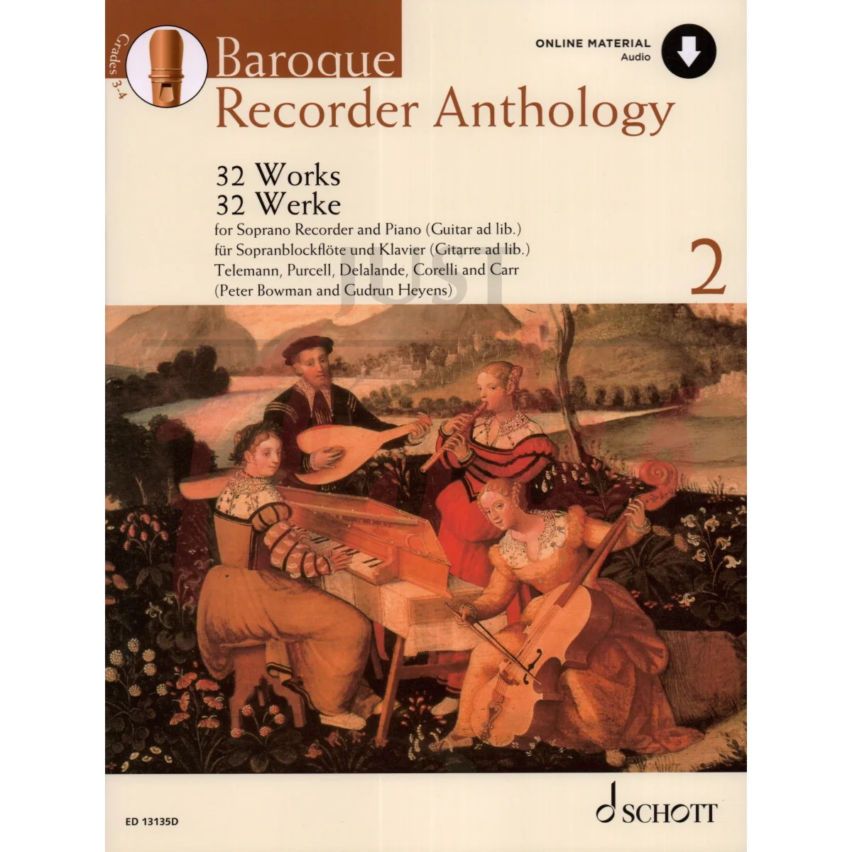Baroque Recorder Anthology for Descant Recorder and Piano