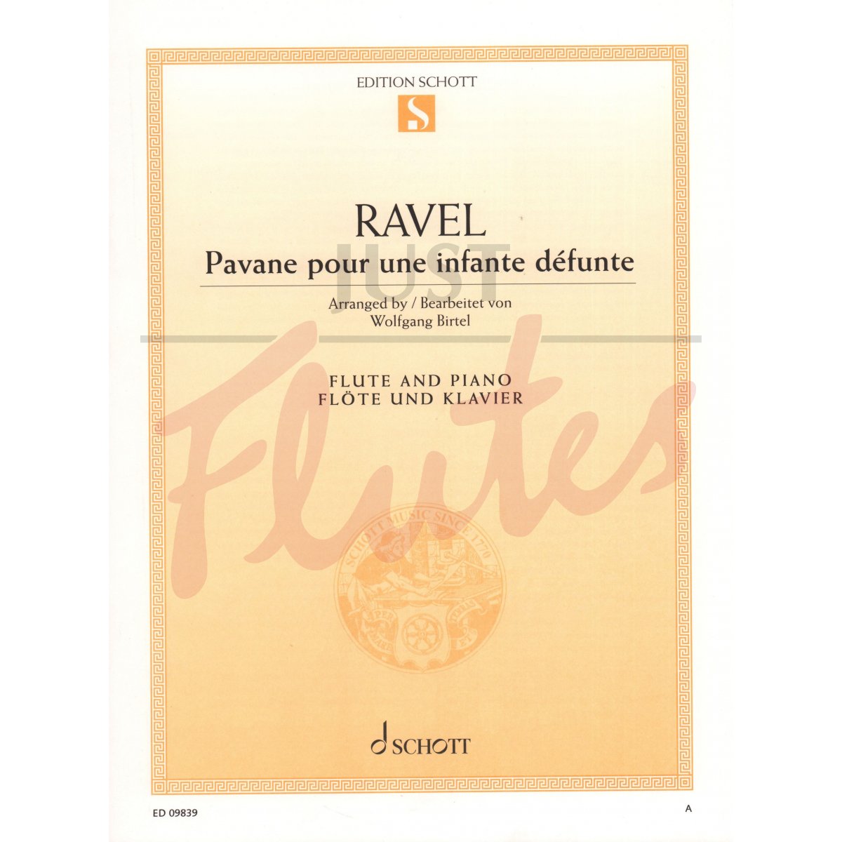 Pavane pour une Infante Defunte for Flute and Piano