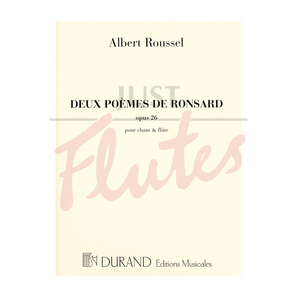 Deux Poèmes de Ronsard for Voice and Flute
