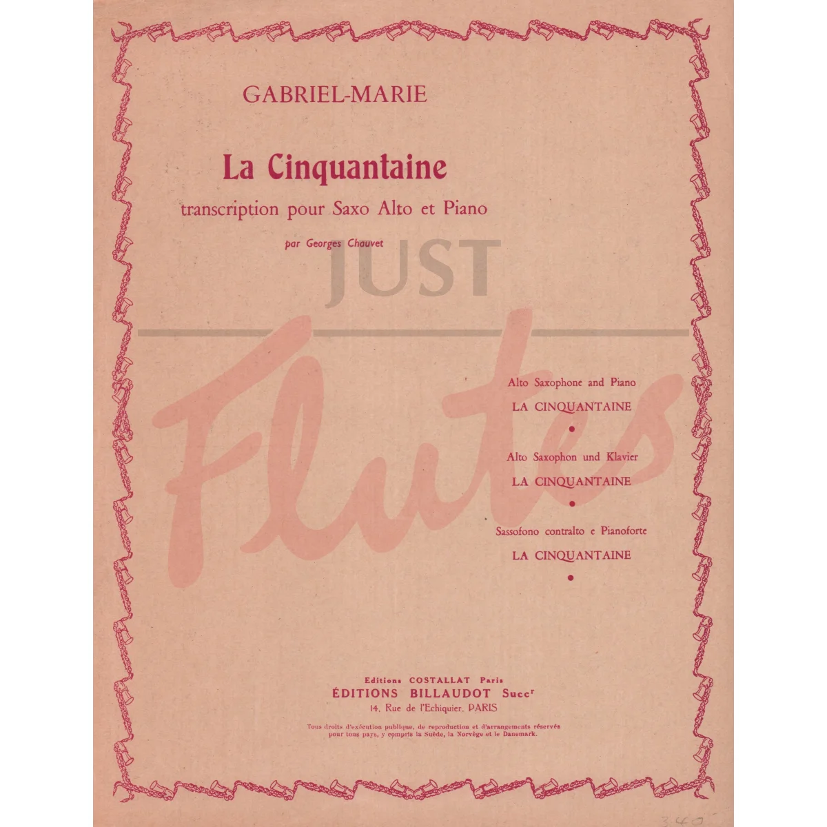 La Cinquantaine for Alto Sax and Piano