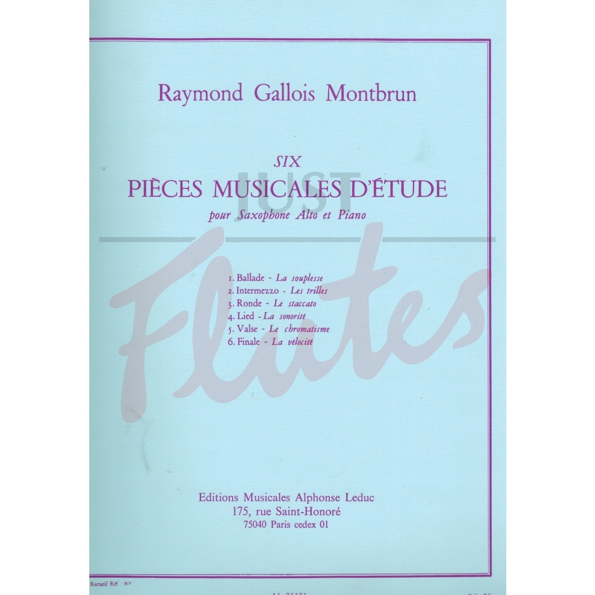 6 Pieces Musicales d'Etude