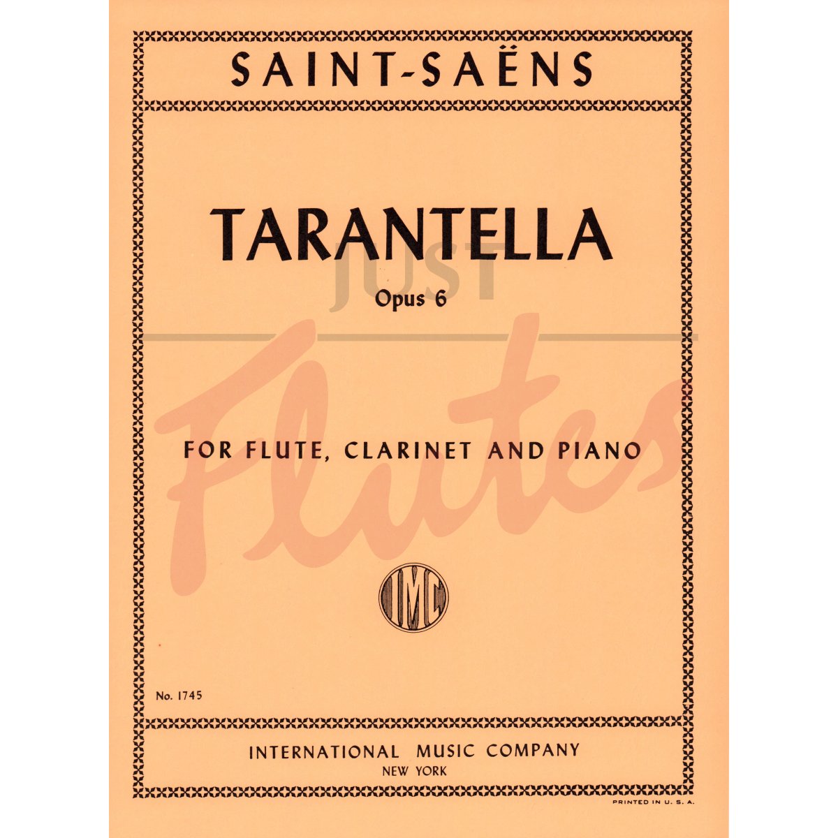 Lemon very much Armory Camille Saint-Saëns: Tarantella for Flute, Clarinet and Piano, Op6