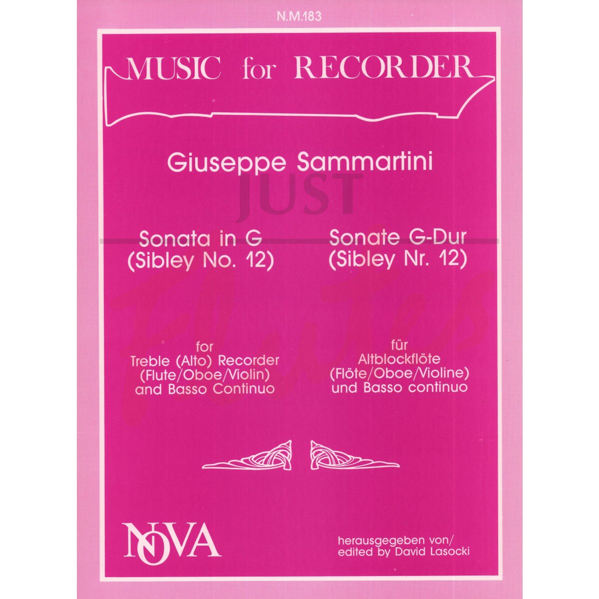 Sonata in G, Sibley No. 12 for Treble Recorder/Flute and Basso Continuo