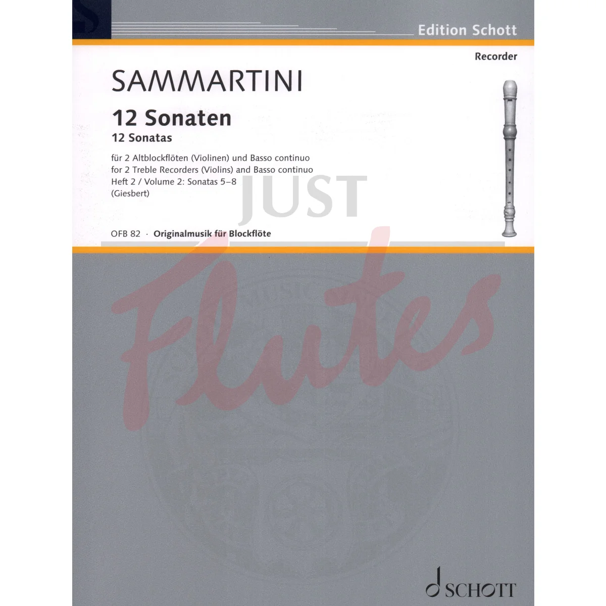 12 Sonatas Book 2 for treble recorders or violins and basso continuo