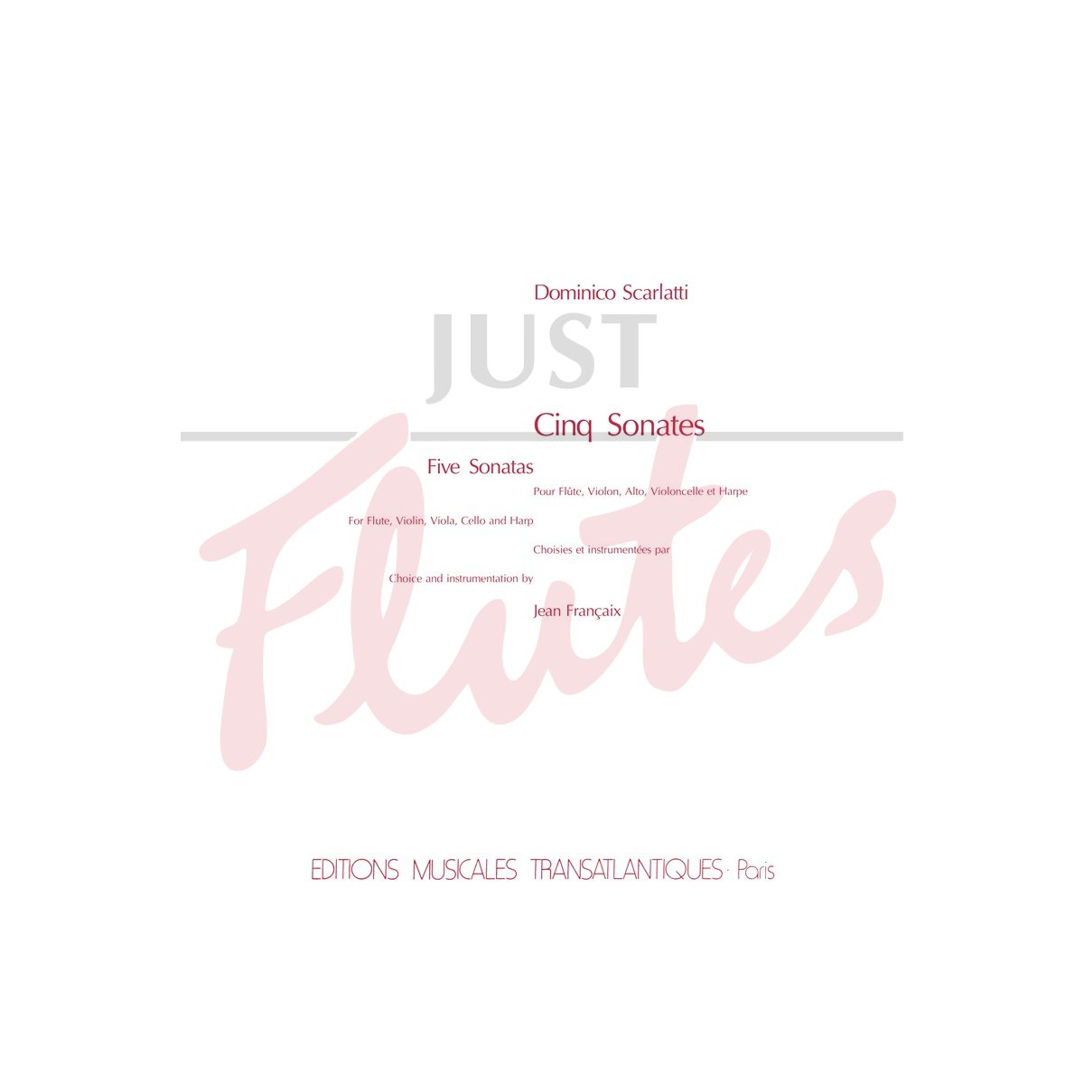 Five Sonatas for Flute, Violin, Viola, Cello and Harp