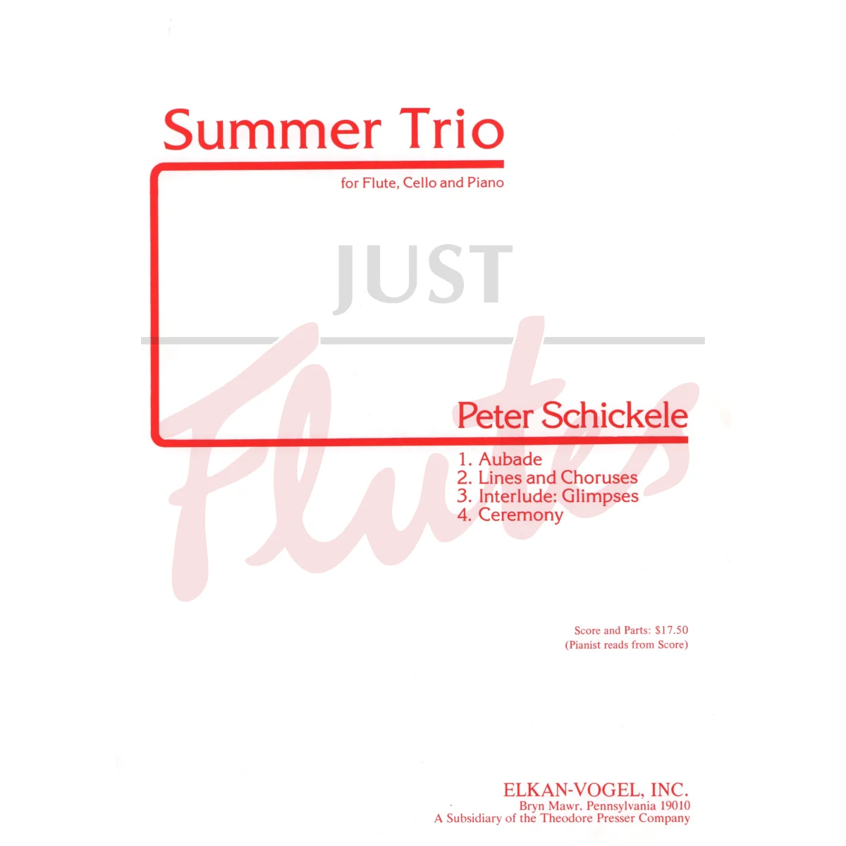 Summer Trio for Flute, Cello and Piano
