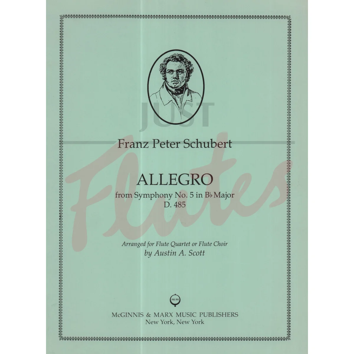 Allegro from Symphony No. 5 in Bb major for Flute Quartet or Flute Choir