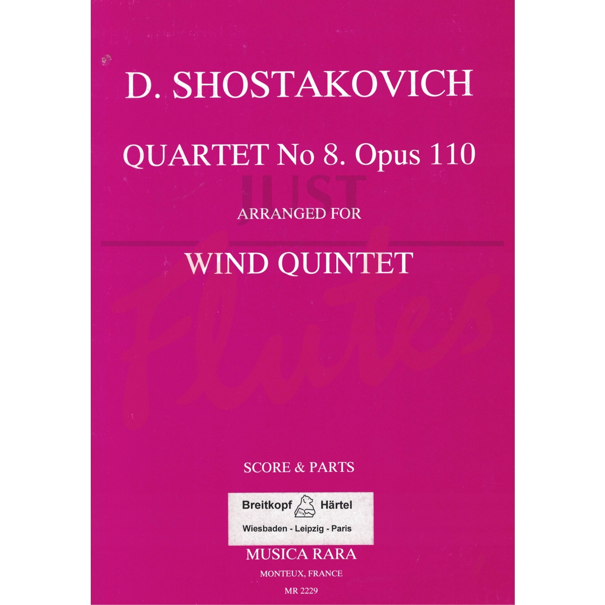 String Quartet No 8 Arranged for Wind Quintet