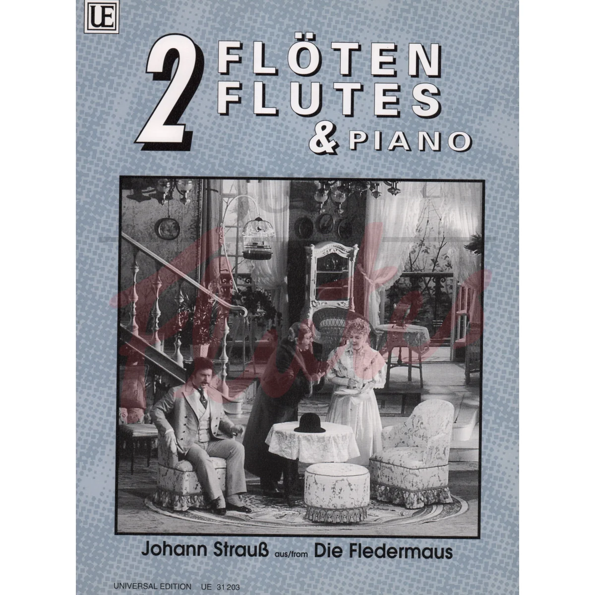 Selected Pieces from Die Fledermaus for Two Flutes and Piano