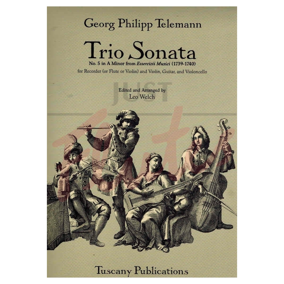 Trio in A minor from Essercizii Musici for Flute or Recorder, Violin, Guitar and Cello