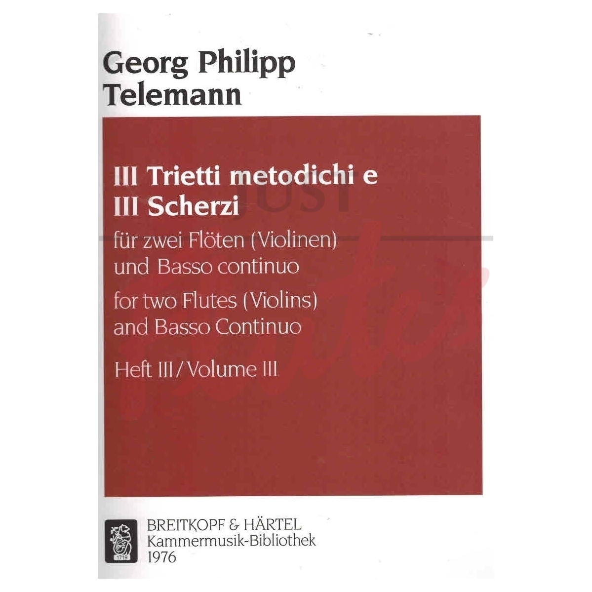 Trietti Metodichi e Scherzi in F major for two Flutes and Continuo