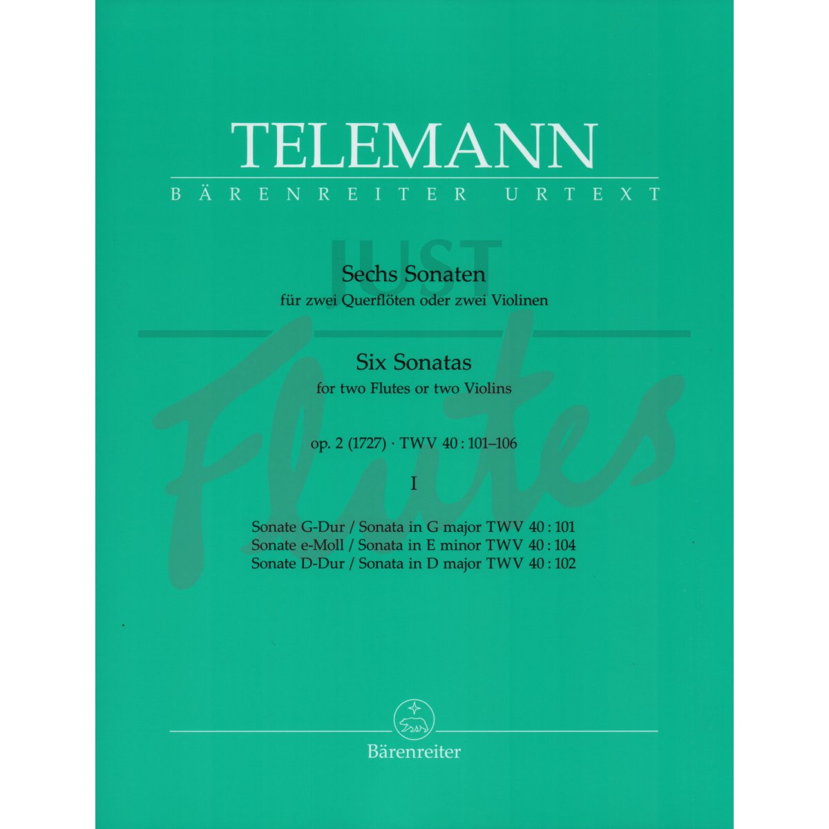 Six Sonatas for Two Flutes or Two Violins