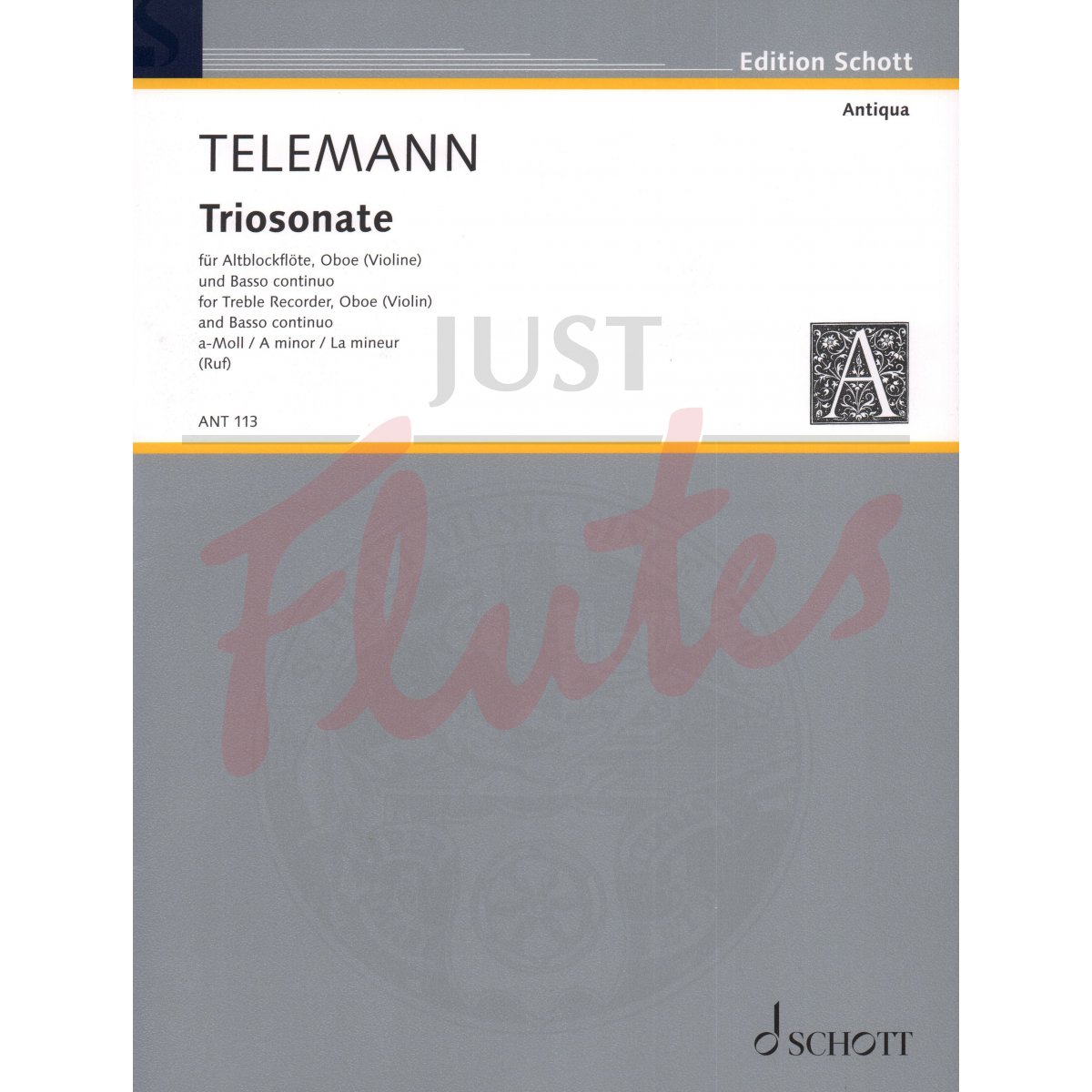 Trio Sonata in A minor for Flute, Oboe and Basso Continuo