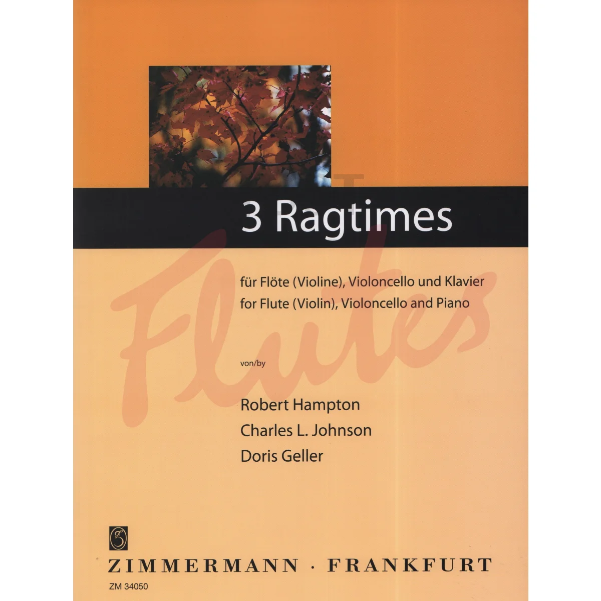 3 Ragtimes for Flute, Cello and Piano
