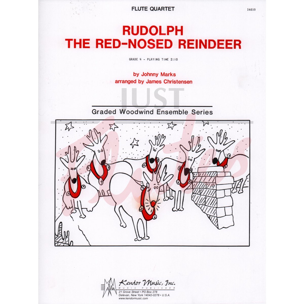Rudolph the Red-Nosed Reindeer for Flute Quartet