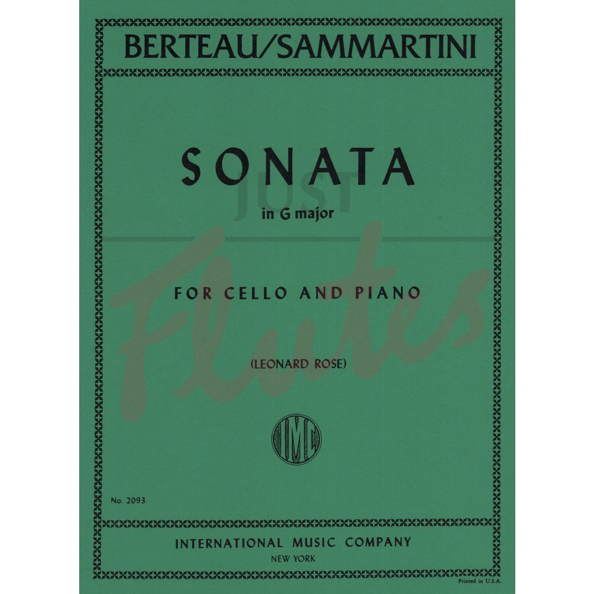 Sonata in G major for Cello and Piano