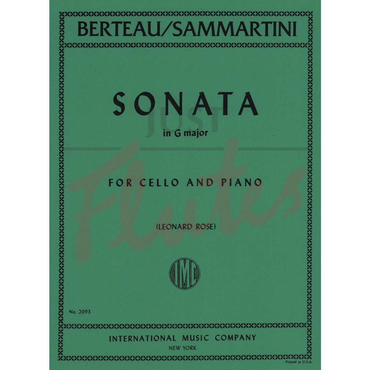Sonata in G major for Cello and Piano