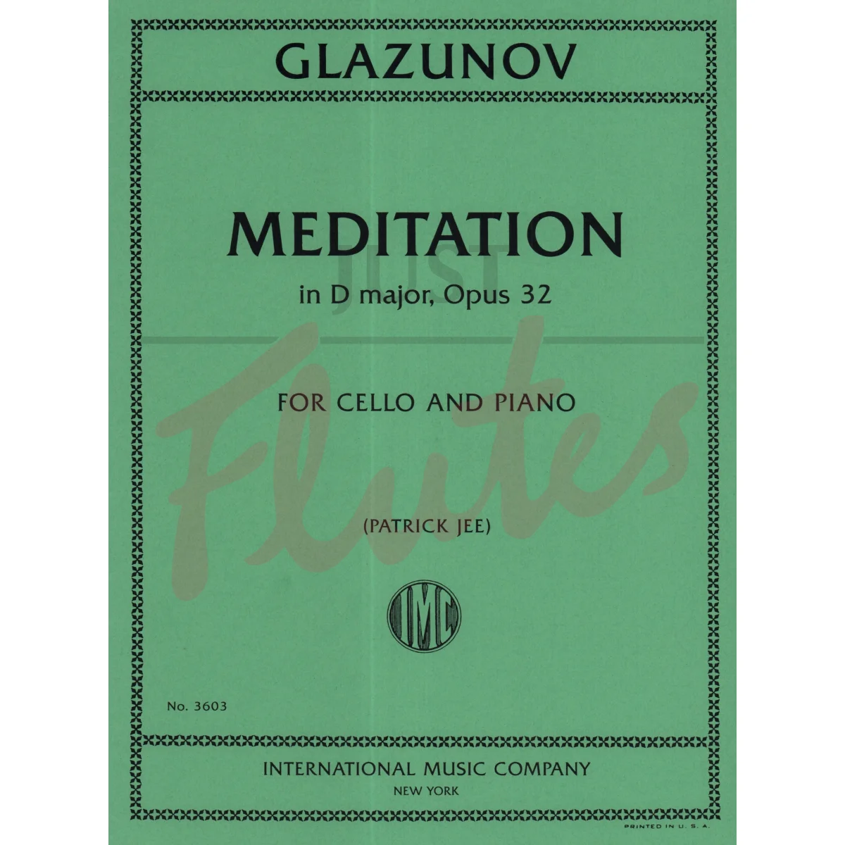 Meditation in D Major for Cello and Piano