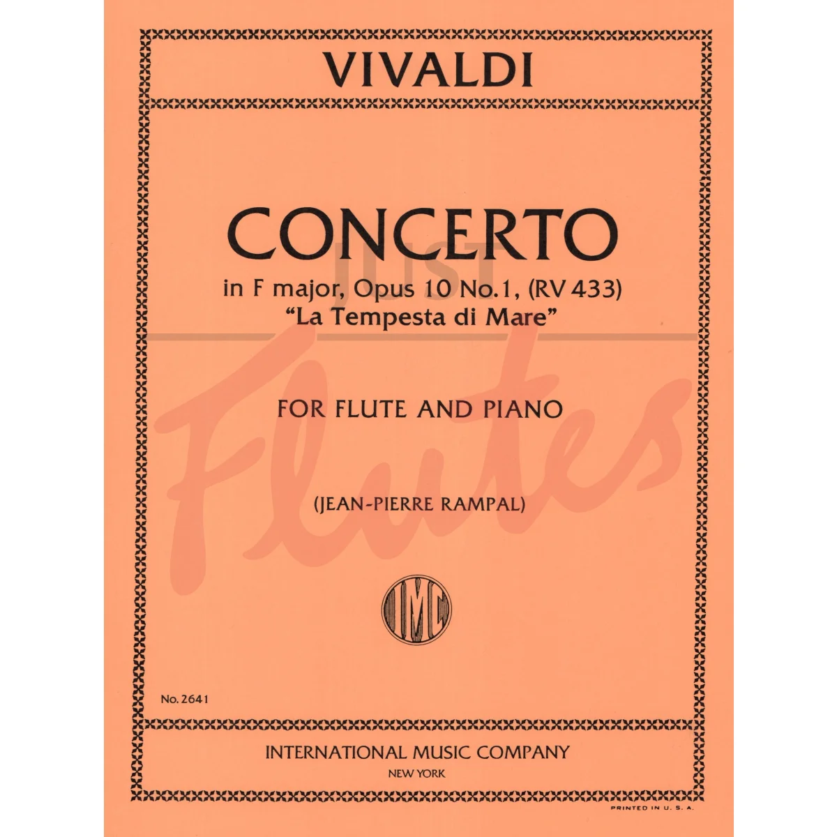 Concerto in F major &quot;La Tempesta di Mare&quot; for Flute and Piano