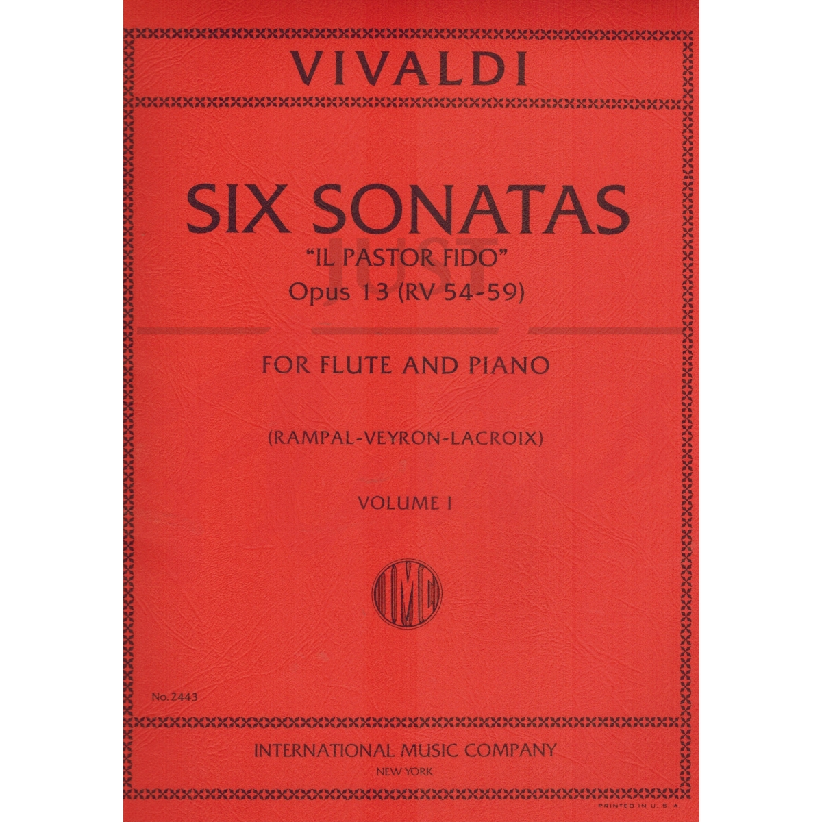 Il Pastor Fido - Six Sonatas Vol 1