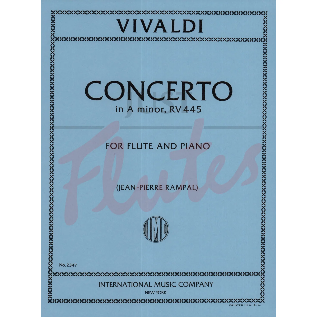 Concerto in A minor for Flute and Piano