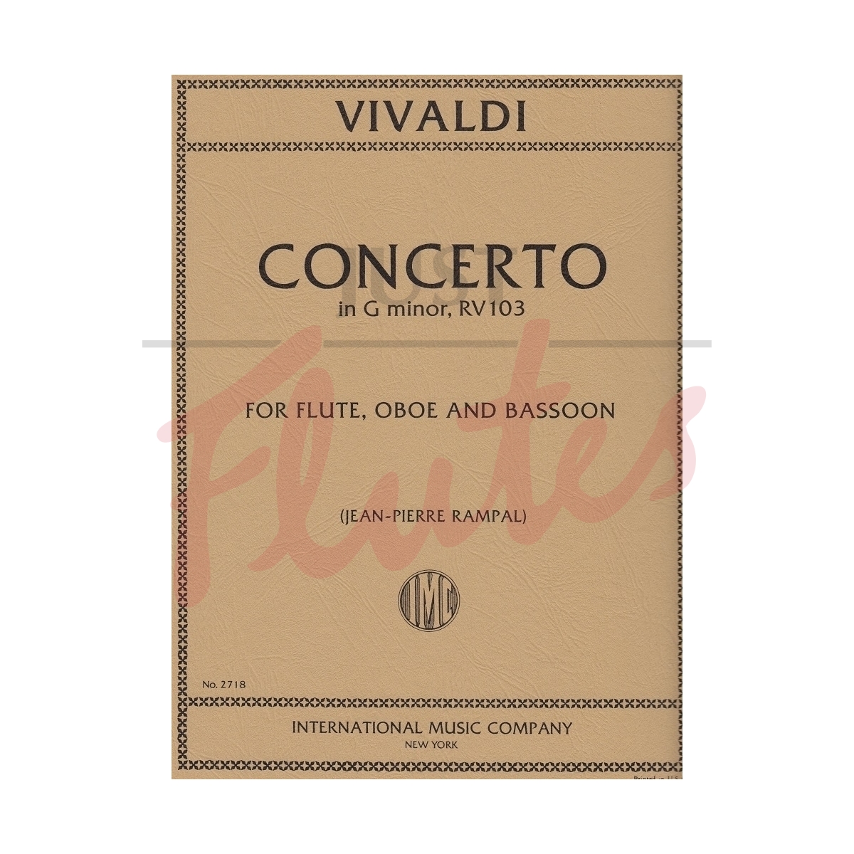 Concerto in G minor arranged for Flute, Oboe and Bassoon
