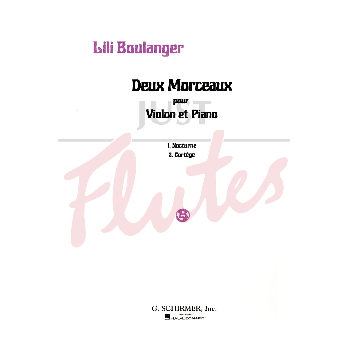 Deux Morceaux for Violin and Piano