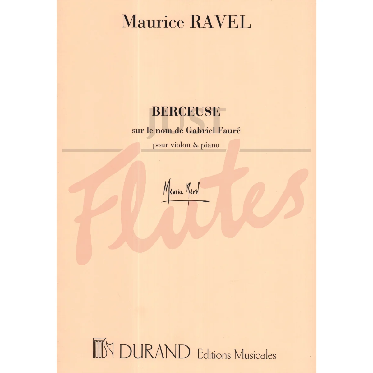 Berceuse sur le nom de Gabriel Fauré for Violin and Piano
