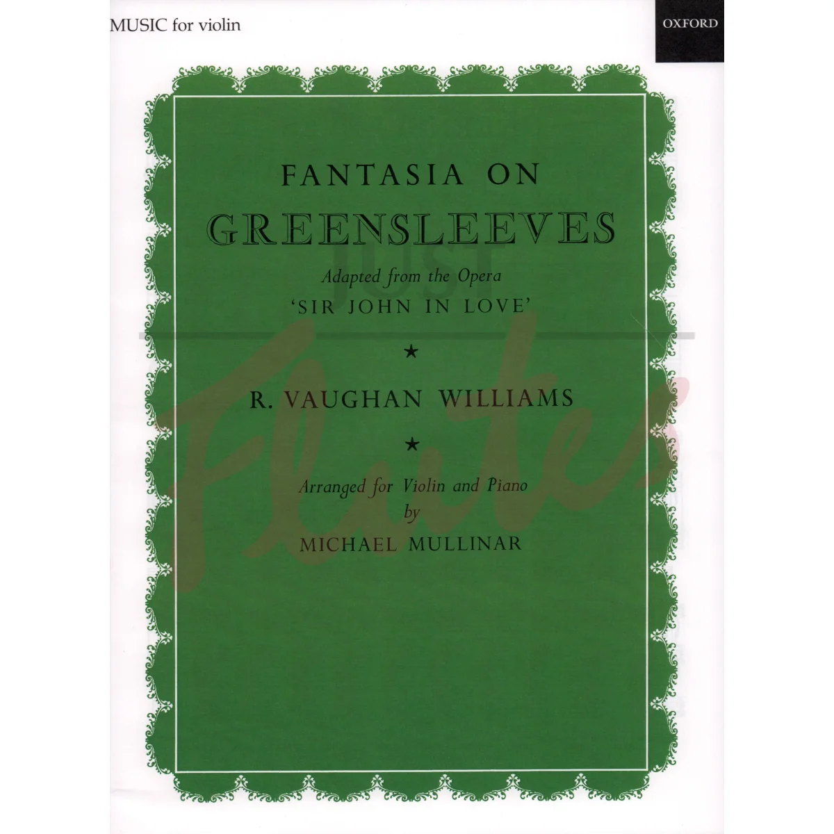 Fantasia On Greensleeves for Violin and Piano