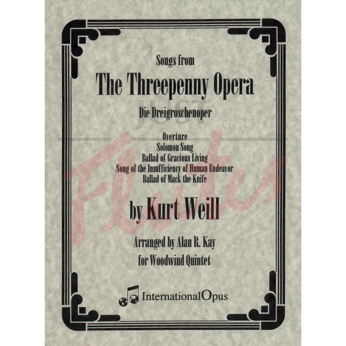 Songs from The Threepenny Opera for Wind Quintet