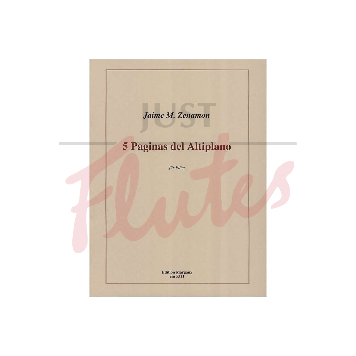 5 Palginas del Altiplano for Solo Flute