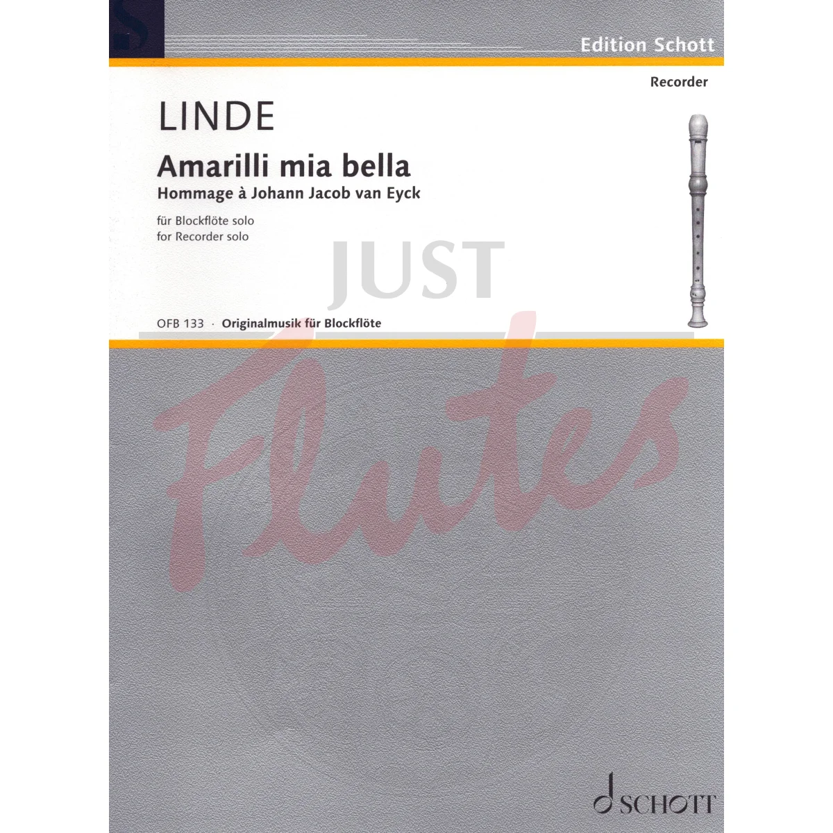 Amarilli mia bella for Solo Recorder
