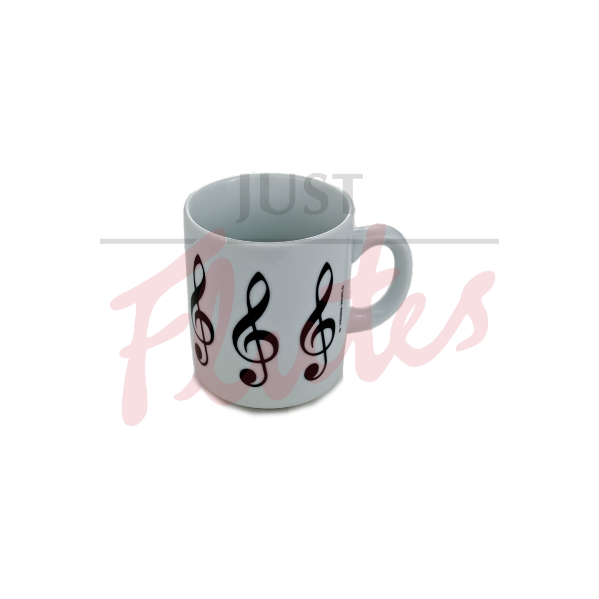 Black &amp; White Treble Clef Mug