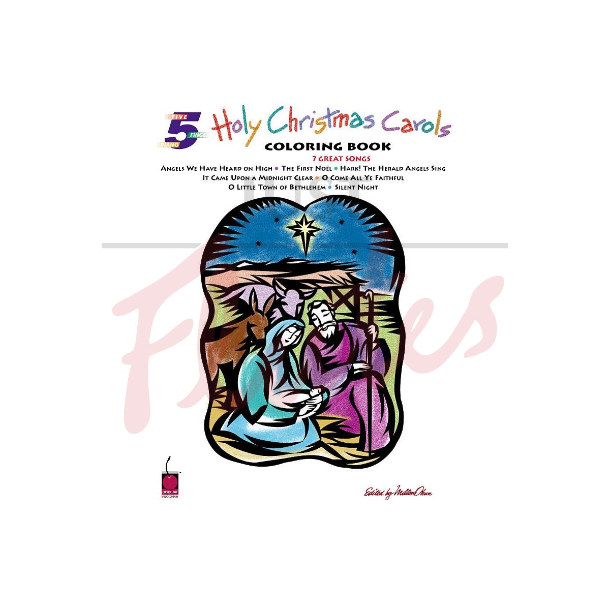 Holy Christmas Carols Colouring (5 finger piano arrangements)