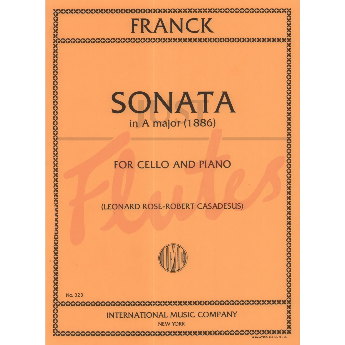 Sonata in A major Cello and Piano