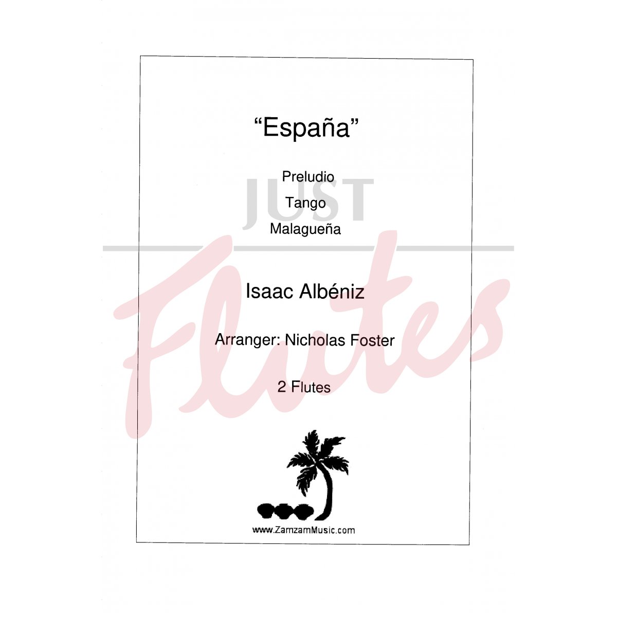 España (Preludio, Tango, Malaguena) [Two Flutes]
