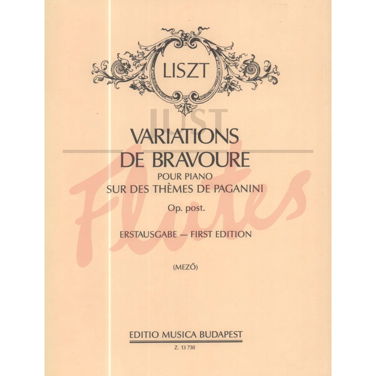 Variations de Bravoure on Themes of Paganini for Piano