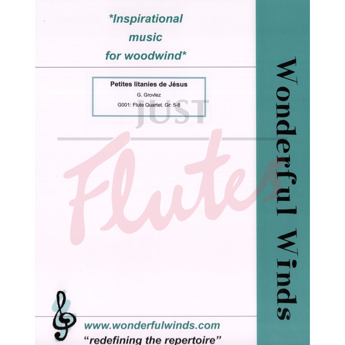 Petites Litanies De Jesus for Flute Quartet
