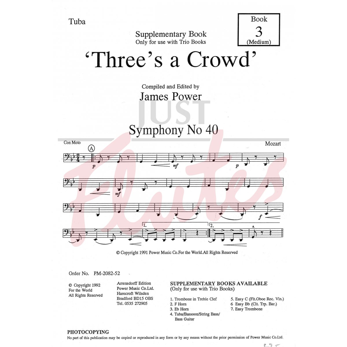 Threes A Crowd Supplementary Book 3 for Tuba/Bassoon/Bass