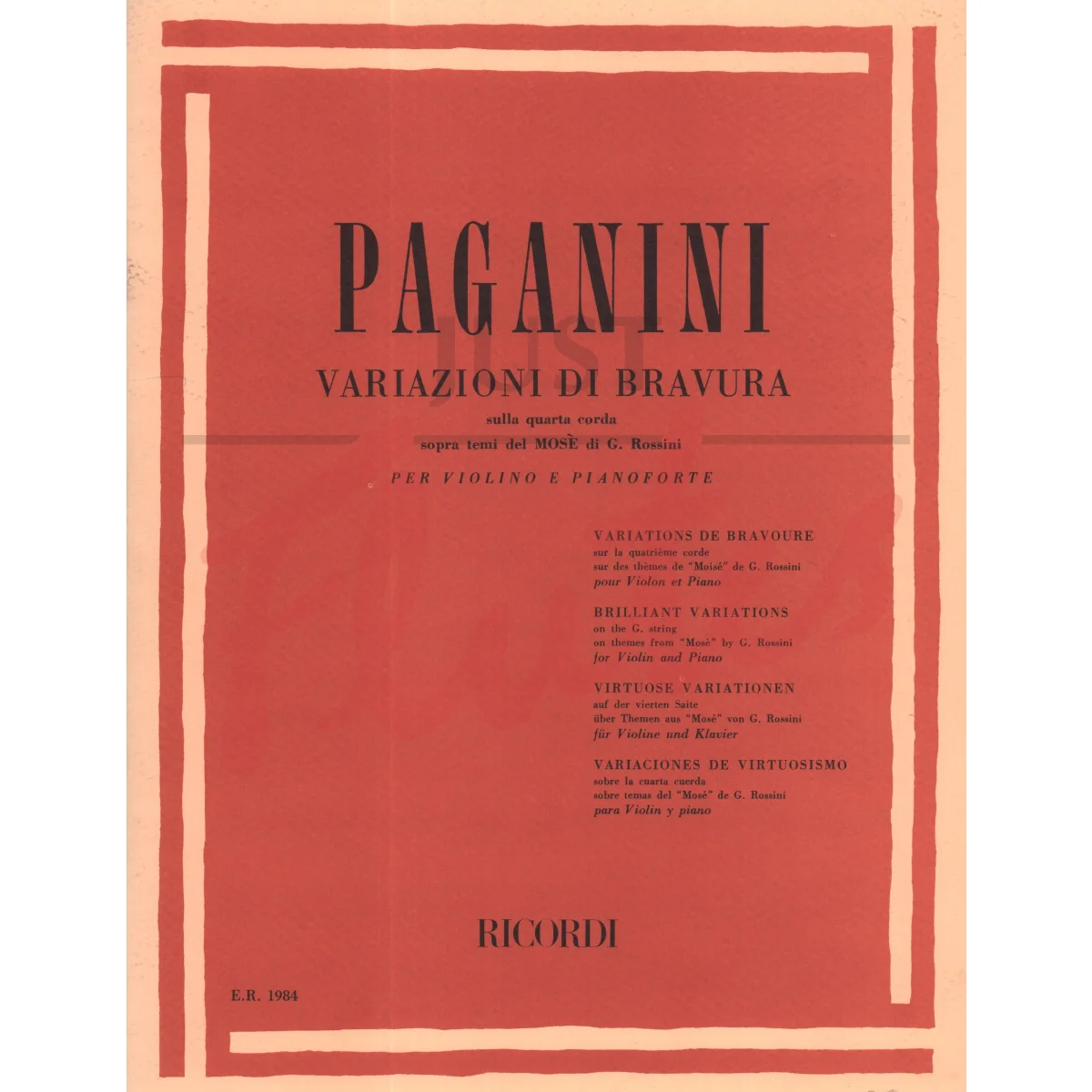 Variazioni di Bravura for Violin