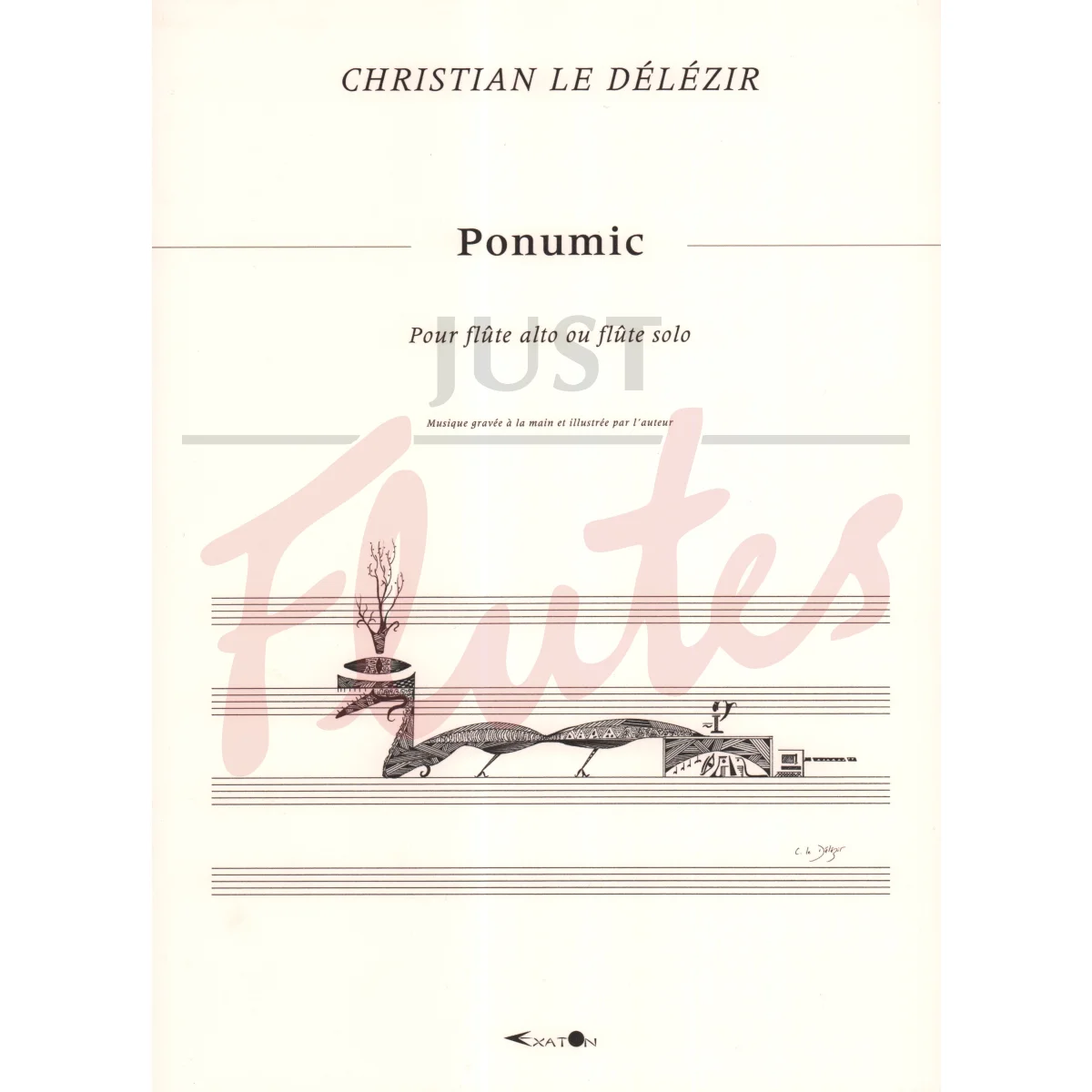 Ponumic for Alto Flute (or Flute) Solo - Art Edition